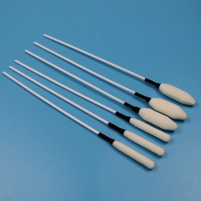 21 cm extra long bâton en PP Longue pointe en mousse écouvillon éponge médicale bâton écouvillon trocar écouvillon