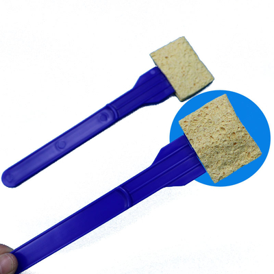 Bâtons à usage unique en PP écouvillons en mousse de cellulose échantillonnage de surface environnementale bâton d'éponge pour laboratoire
