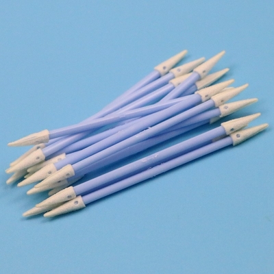 Manche bleue éponge pointue à double extrémité écouvillons détaillés écouvillons en mousse de nettoyage de précision pour salle blanche
