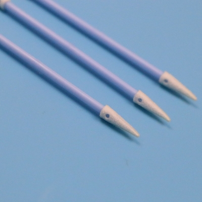 Manche bleue éponge pointue à double extrémité écouvillons détaillés écouvillons en mousse de nettoyage de précision pour salle blanche