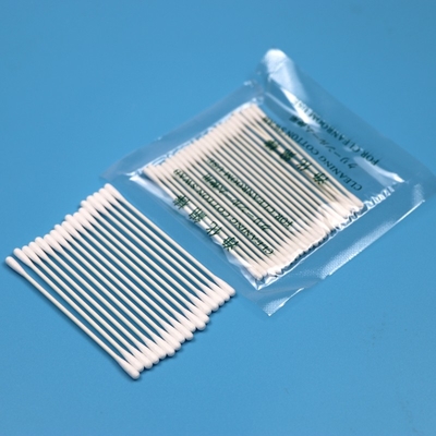 Un bâton de papier écologique de 3,2 mm, petits boutons ronds, toilette en coton à deux têtes