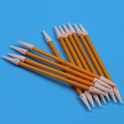 Lint sans bâton d'orange éponge pointue à double extrémité écouvillon détaillé écouvillon de salle blanche écouvillon en mousse