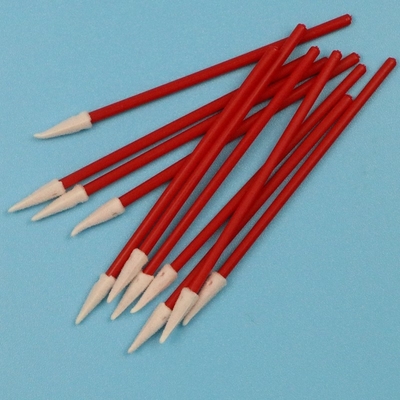 Tige en PP rouge sans peluche, éponge de détail en mousse, kit d'écouvillons de nettoyage de voiture en microfibre pour un nettoyage de précision