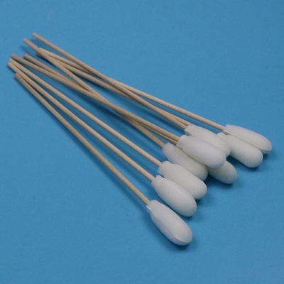 TX720 Applicateur de coton-tige en bois biodégradable avec éponge, mousse médicale et revêtement en coton