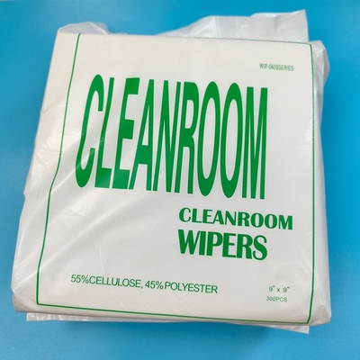 Lingettes pour salle blanche en polyester 56g sans peluche, 9 pouces, papier de nettoyage résistant à l'usure
