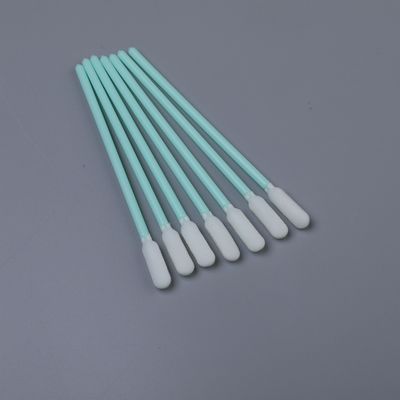 Écouvillon de nettoyage à pointe ronde en mousse de 6mm, avec poignée verte robuste, applicateur de nettoyage de précision non pelucheux, longueur 100mm
