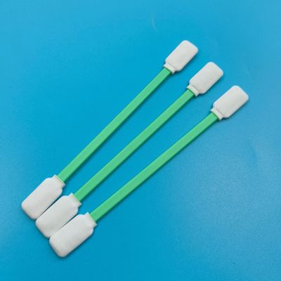 TX714 Écouvillon carré plat antistatique sans peluche en polyester pour le nettoyage de surface, écouvillon pour salle blanche avec deux têtes