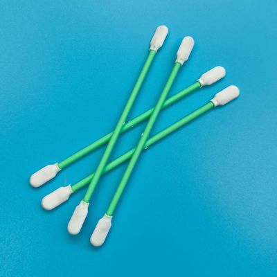 Tête de pagaie sans lingot ESD écouvillon de salle blanche nettoyage optique écouvillon en polyester à double tête