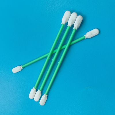 Tête de pagaie sans lingot ESD écouvillon de salle blanche nettoyage optique écouvillon en polyester à double tête