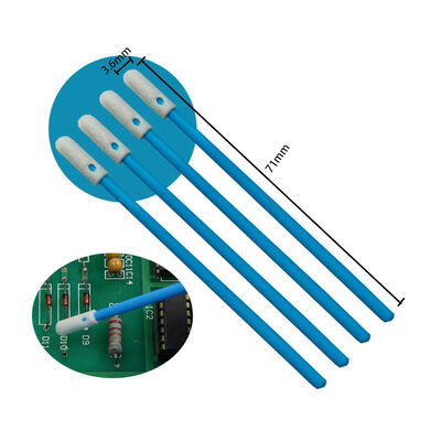 742 non pelucheux poignée bleue 3.6mm éponge de précision écouvillon électronique nettoyage mousse pointe détaillant écouvillon pour salle blanche