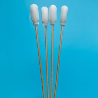 720 bâton en bois biodégradable couverture en mousse coton-tige pour salle blanche applicateur de mousse avec bâton en bois