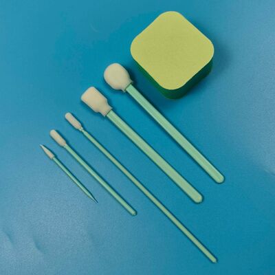 Kit d'écouvillons de détail de micro-éponge à poignée verte Portable Kit d'écouvillons de nettoyage de précision Kit de nettoyage de voiture