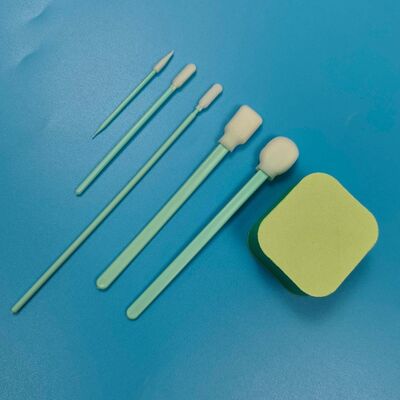 Kit d'écouvillons de détail de micro-éponge à poignée verte Portable Kit d'écouvillons de nettoyage de précision Kit de nettoyage de voiture