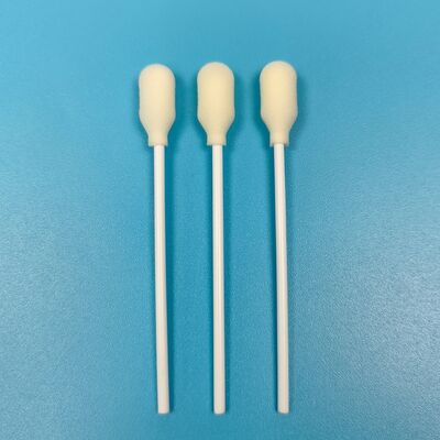 Couvercle en mousse à base de bâtonnet en PP blanc jetable Couvercle en mousse à base de bâtonnet en sponge de coton pour les tests médicaux