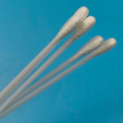 Écouvillon buccal stérile en Dacron, bâton PS de 9cm, Test de grippe, prélèvement d'échantillons, écouvillon d'échantillonnage de Surface pour la surveillance de l'environnement
