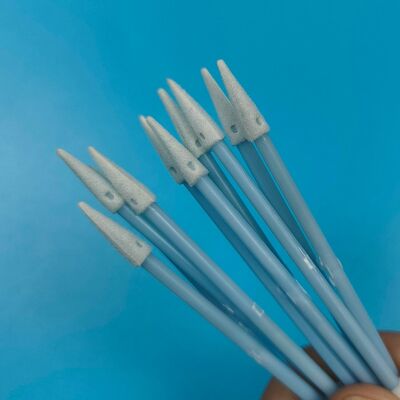 Poignée bleue non pelucheuse, Mini-écouvillon pointu de 3.6mm, pour nettoyage de voiture, tampon de détail, nettoyage de précision, tampon en mousse ESD pour salle blanche