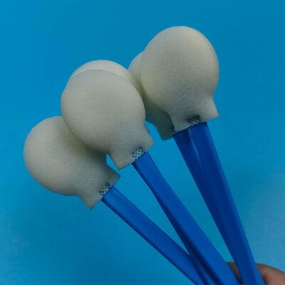 28mm Disposable PP Stick Large Round Sponge Tip Swab Applicatr Circular Foam Swab Applicator for Skin Care