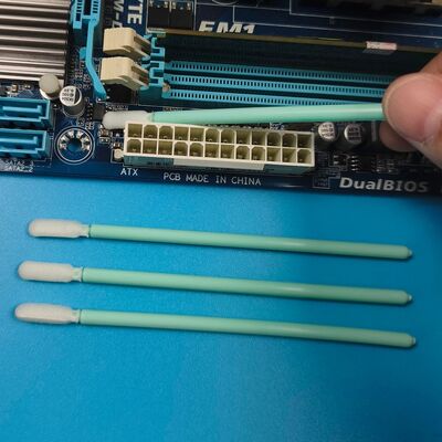 TX709 vert PP bâton éponge de nettoyage de précision écouvillon salle blanche mousse pointe détaillant écouvillon électronique écouvillon de nettoyage