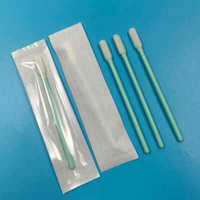 Écouvillon stérile à pointe en mousse de polyuréthane emballé individuellement pour la collecte d'échantillons oraux avec manche en PP