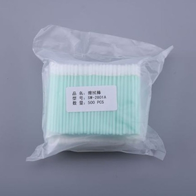 Écouvillon de polyester de double couche de laboratoire, bâtons de plastique de tampons de coton de pièce propre