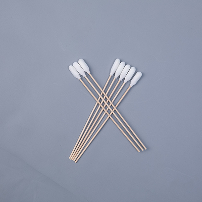 Tampons de coton en bois de bâton de disposition longs, tampons de coton médicamentés stériles