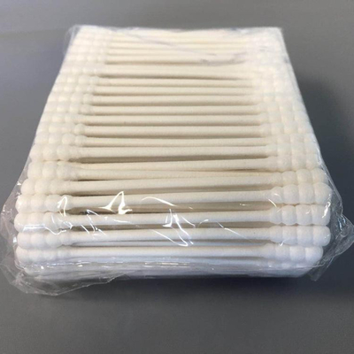 Tête ronde de poignée de coton d'écouvillon blanc de papier de bourgeon pour le nettoyage cosmétique