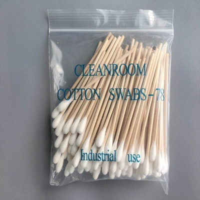 Longs tampons de coton en bois non stériles jetables 100 PCs/sac pour l'hôpital