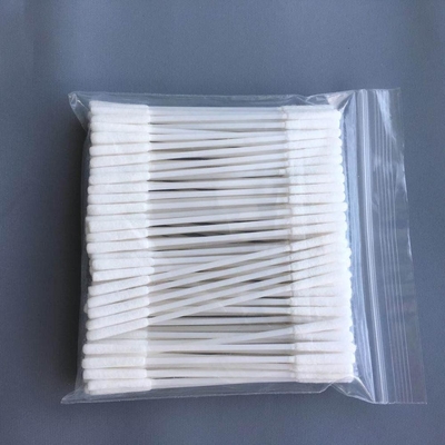 Le nettoyage universel de coton tamponne le matériel de bâton de polyester de têtes de double appartement