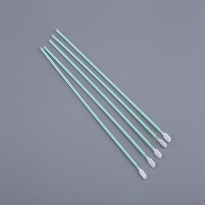 L'écouvillon de polyester de poignée de polypropylène, nettoyage tricoté de fibre tamponne des astuces de Q