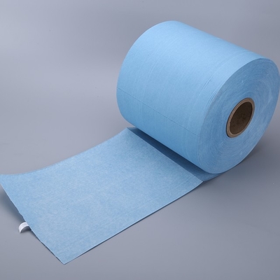 Petit pain bleu écologique de papier de nettoyage, serviette de papier industrielle Rolls 25 x 37 cm