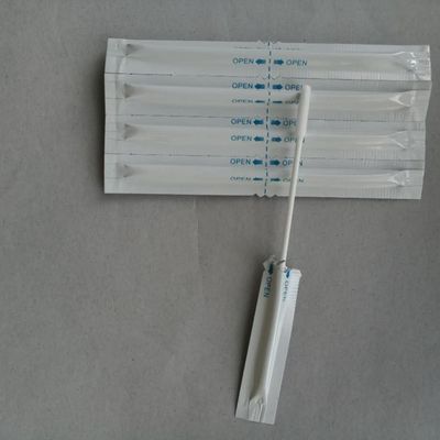 Swab de coton sec / pré-humide avec bâton d'emballage individuel pour le nettoyage industriel