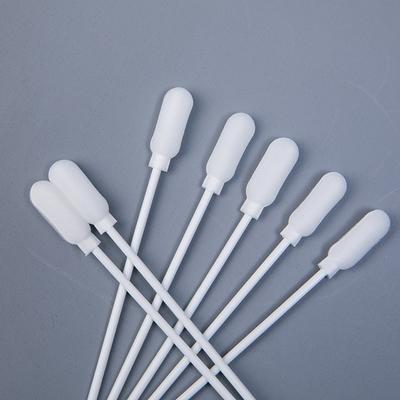 Astuce stérile blanche d'éponge de bâtons de plastique de tampons de coton longueur de tête de 18,5 millimètres