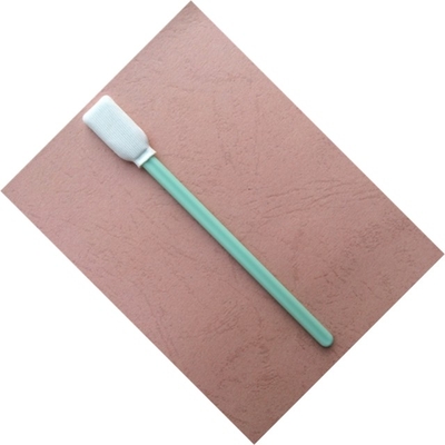 Microfiber rectangulaire tamponne le bâton vert de pp, écouvillons stériles de nettoyage pour des imprimantes