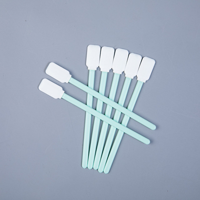 Microfiber rectangulaire tamponne le bâton vert de pp, écouvillons stériles de nettoyage pour des imprimantes