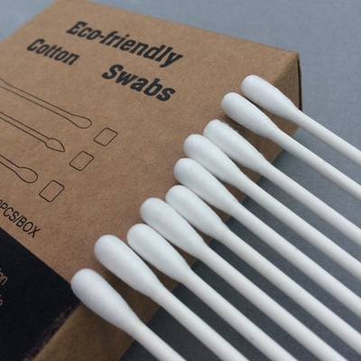 Écouvillons protégés de la poussière de nettoyage de coton de 3 pouces 75mm