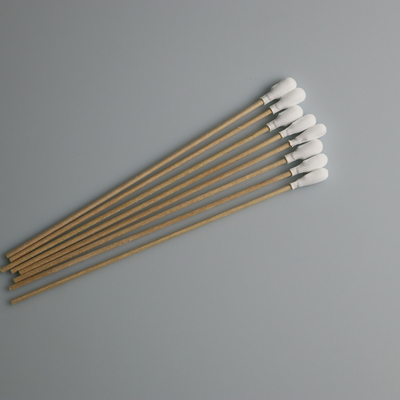 Écouvillon non pelucheux de Cleanroom de coton de la tête 150mm de polyester d'écouvillon médical de bourgeon