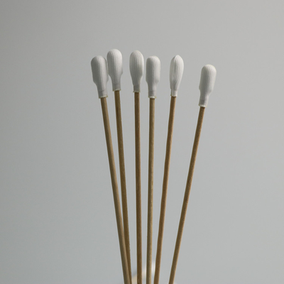 Écouvillon non pelucheux de Cleanroom de coton de la tête 150mm de polyester d'écouvillon médical de bourgeon