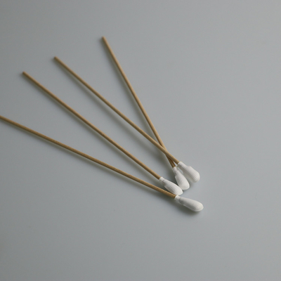 Poignée en bois non pelucheuse de coton de polyester de tampon d'astuce industrielle de précision