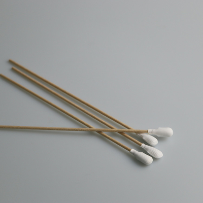 Poignée en bois non pelucheuse de coton de polyester de tampon d'astuce industrielle de précision
