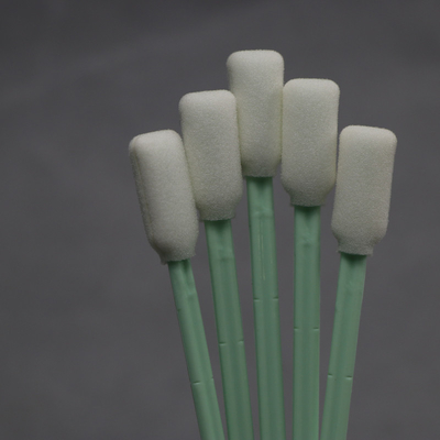 Tampons en mousse à manche durable 50 pièces 125 mm sans peluche Orange/Noir Tête éponge à manche pour le nettoyage des surfaces sensibles