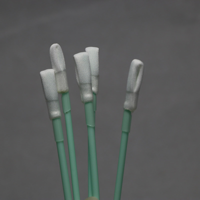 écouvillon de tergal de polyester de 165mm avec les écouvillons rigides verts de poignée de rétrécissement de la chaleur