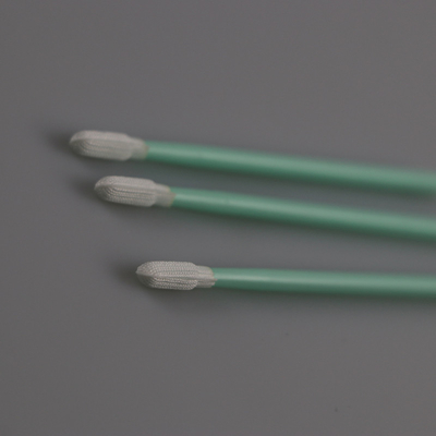 écouvillon de tergal de polyester de 165mm avec les écouvillons rigides verts de poignée de rétrécissement de la chaleur