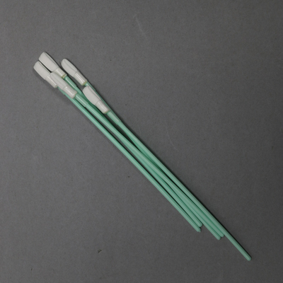 écouvillon de tergal de polyester de 165mm avec les écouvillons rigides verts de poignée de rétrécissement de la chaleur