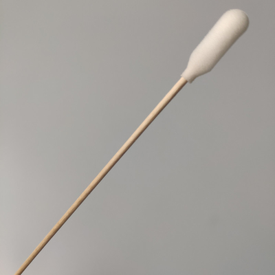 Écouvillon médical en bois de mousse de la poignée 15cm de paquet individuel