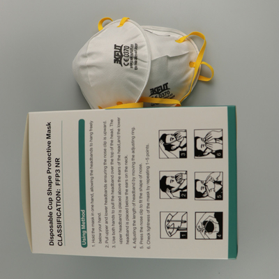 Type masque protecteur personnel de la tasse FFP3 de la CE non pelucheux