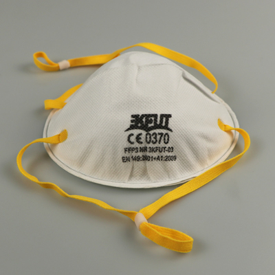 Masque protecteur jetable de la conception 3D blanche FFP3 avec des bandeaux