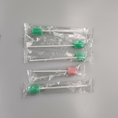 Tiges d'hygiène buccale à code couleur – Embouts éponge ronds en forme de fleur emballés individuellement (Vert/Rose) pour usage médical et domestique