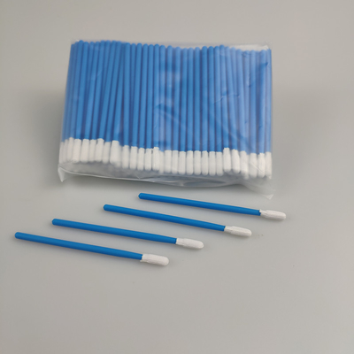 La poignée TX743 bleue a thermiquement collé l'écouvillon de nettoyage de fibre de polyester jetable