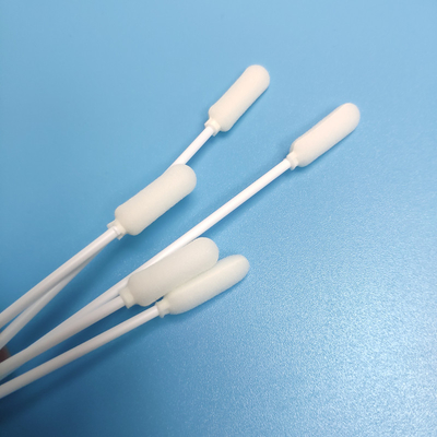 la mousse stérile de collection de spécimen d'ordre technique de 14cm a incliné des écouvillons avec pp collent