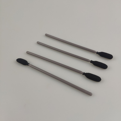 Cleanroom Gray Handle Foam Tip Swab protégé de la poussière avec la tête noire